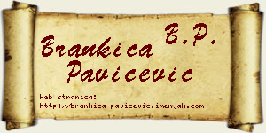 Brankica Pavičević vizit kartica